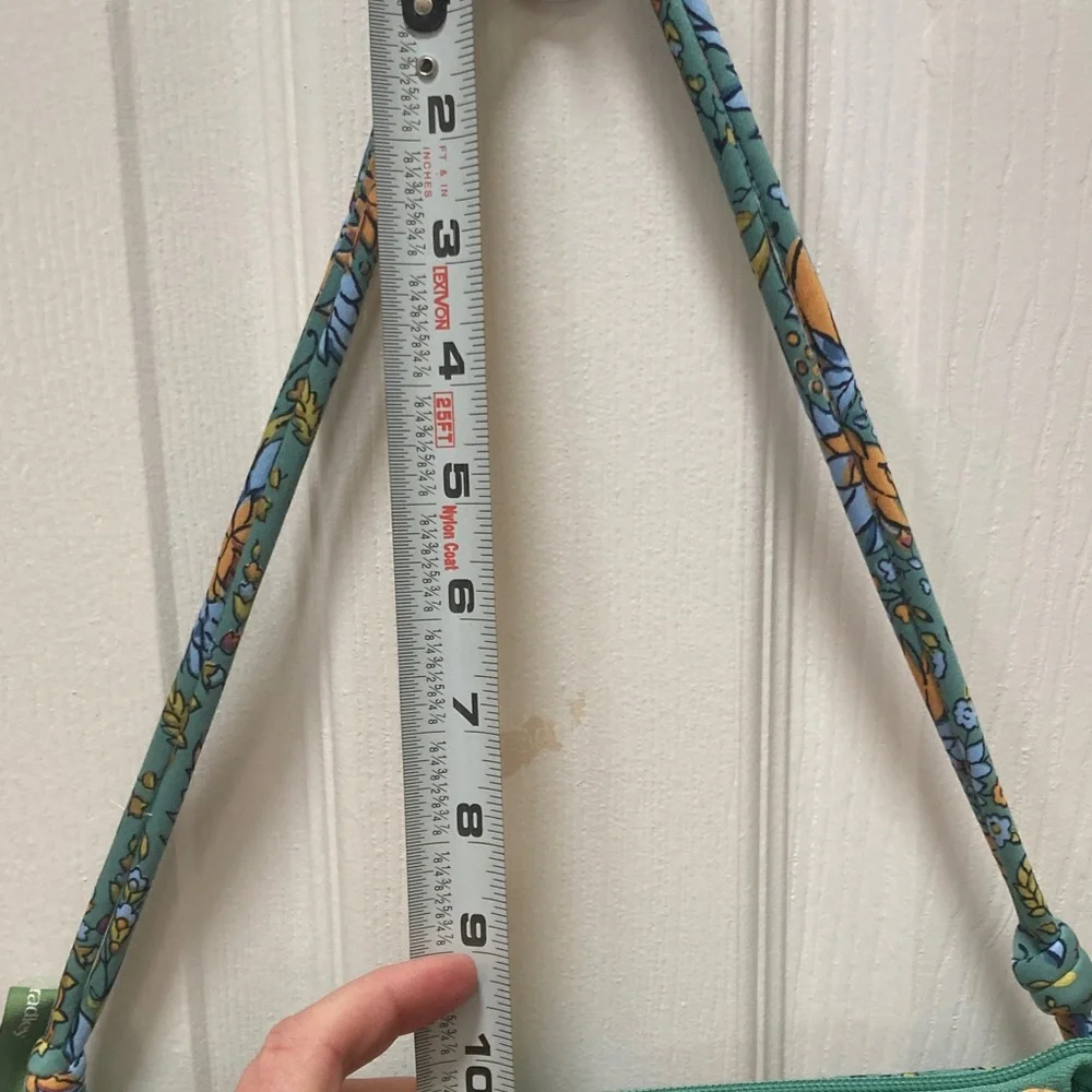 Vera Bradley Teal and Yellow Floral Shoulder Bag